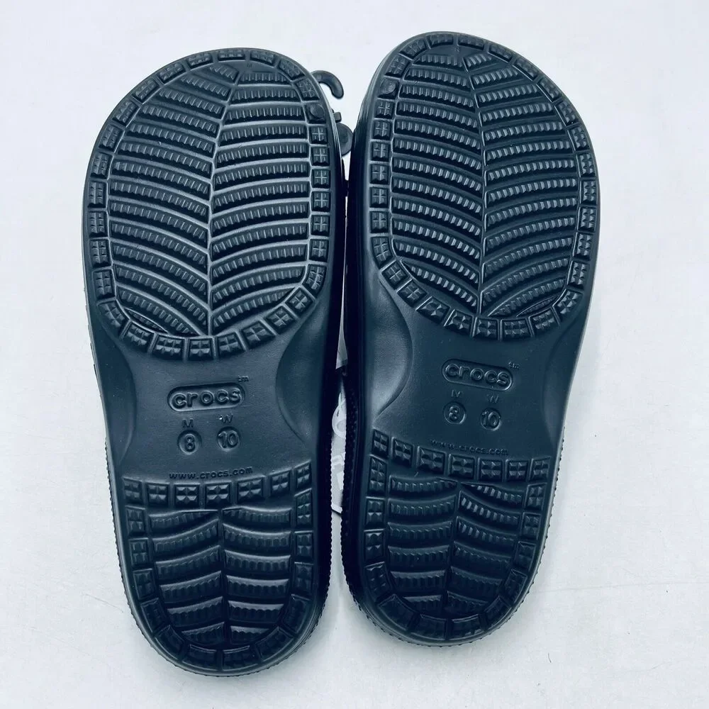 Crocs Men's 8 Women's 10 Classic Realtree Slides Black Camoflauge Camo NWT